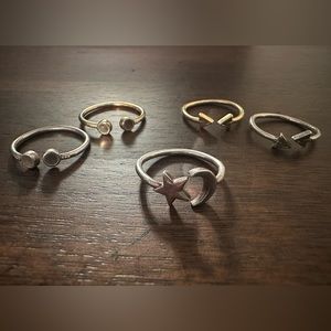 Alex & Ani 925 silver/gold plated silver ring lot